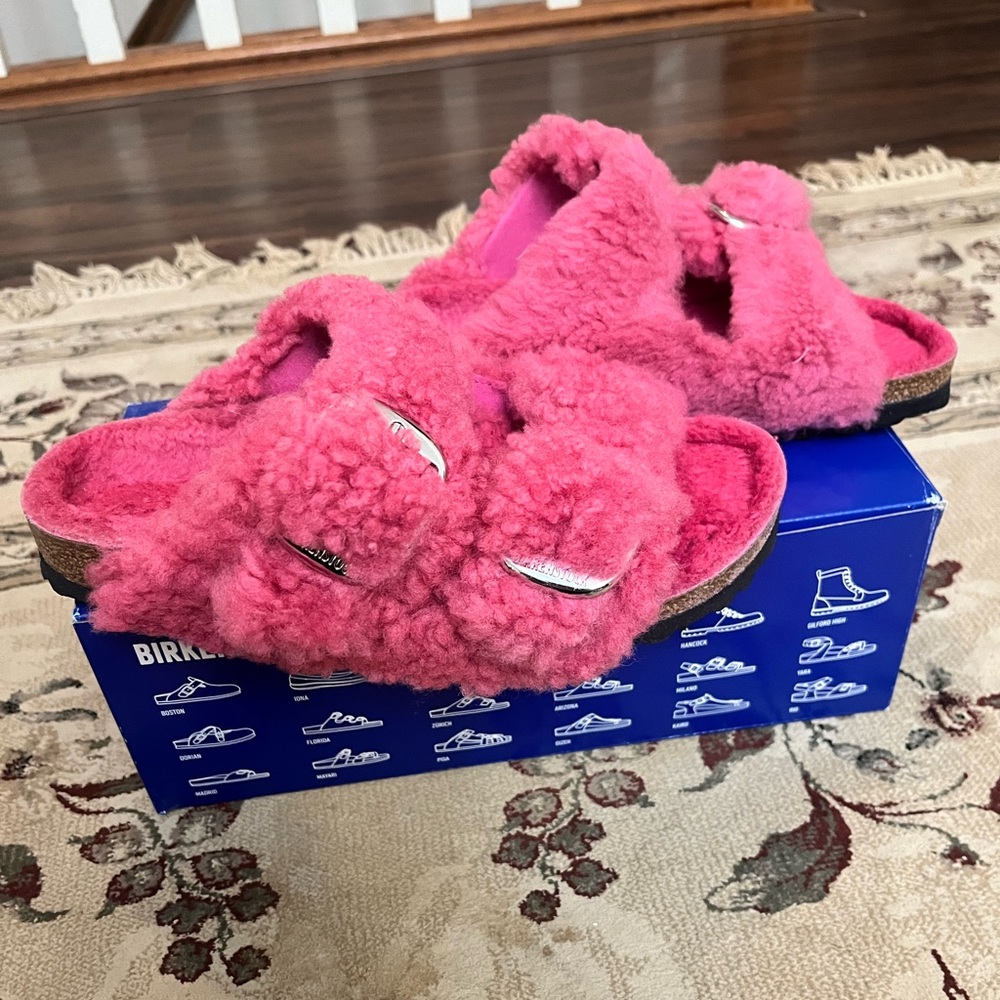 Shearling Birkenstock Sandals